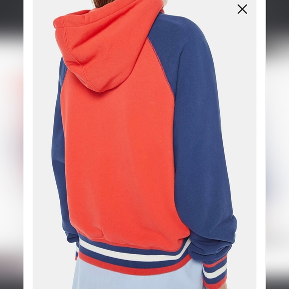 MOTHER Square Color Block Applique  Cotton Hoodie in Mother Pennant sz MED - Picture 5 of 12